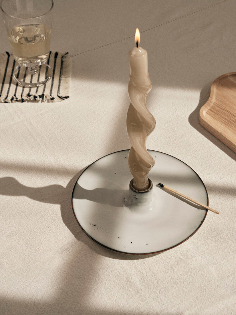 broste-copenhagen-nordic-sand-bougeoir-pilier-beige image 3