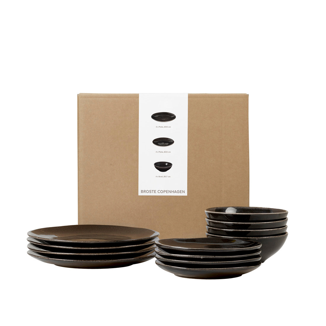 broste-copenhagen-nordic-coal-service-de-table-4-personnes-noir image 2