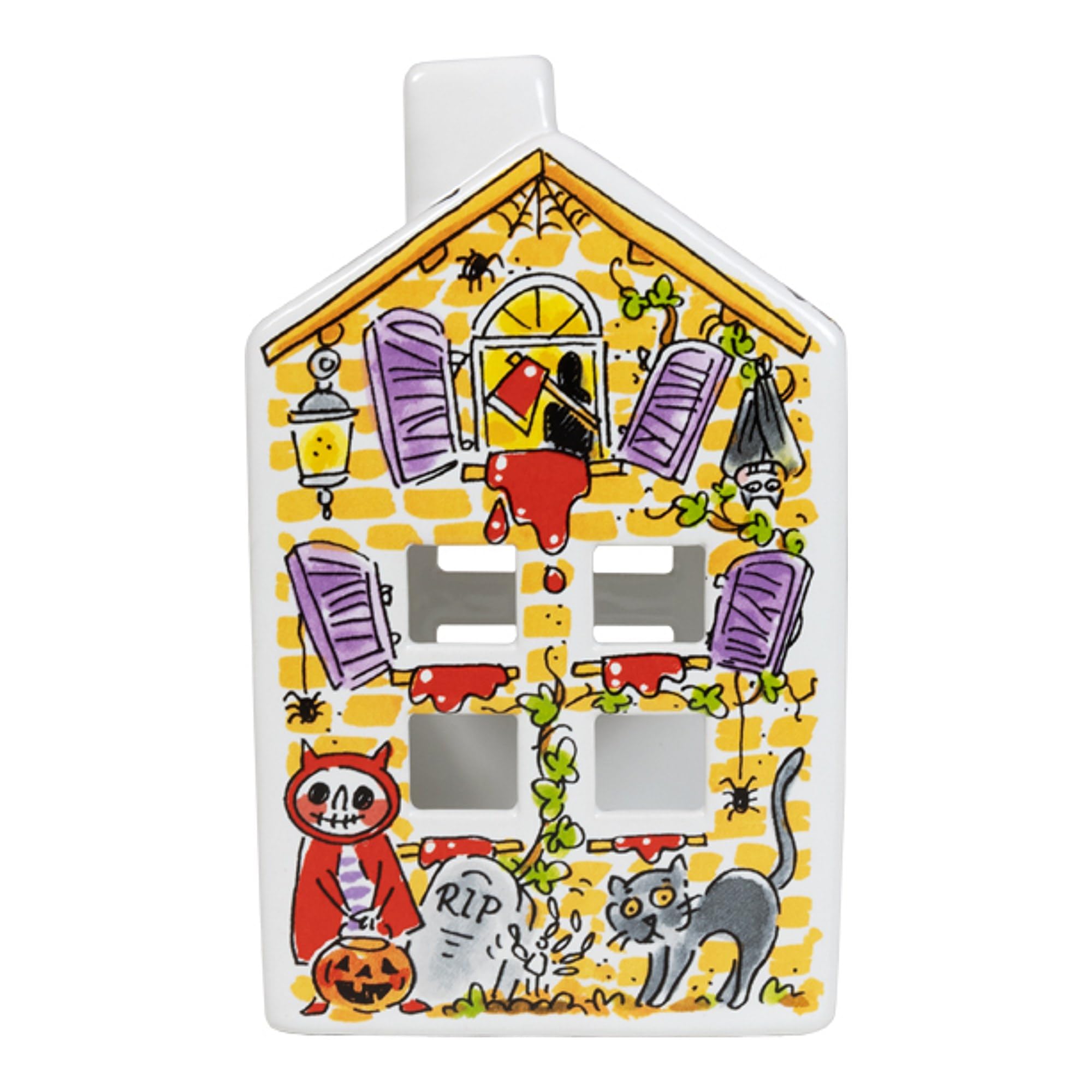 blond-amsterdam-blond-halloween-maison-photophore-c-ramique-citrouilles image 2