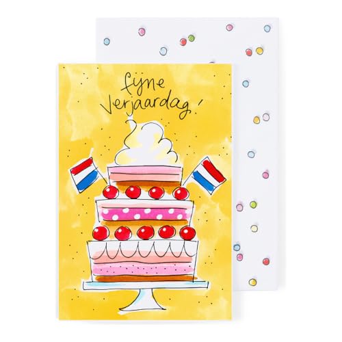 blond-amsterdam-wenskaarten-carte-anniversaire-g-teau-festif-avec-enveloppe image 3