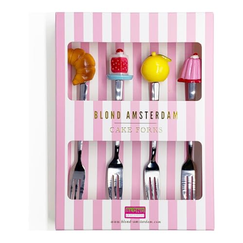 blond-amsterdam-even-bijkletsen-fourchettes-g-teau-set-4-pi-ces image 3