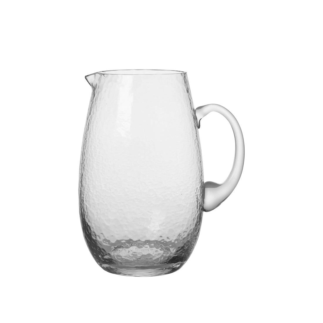 broste-copenhagen-hammered-pichet-verre-martel-transparent image 1