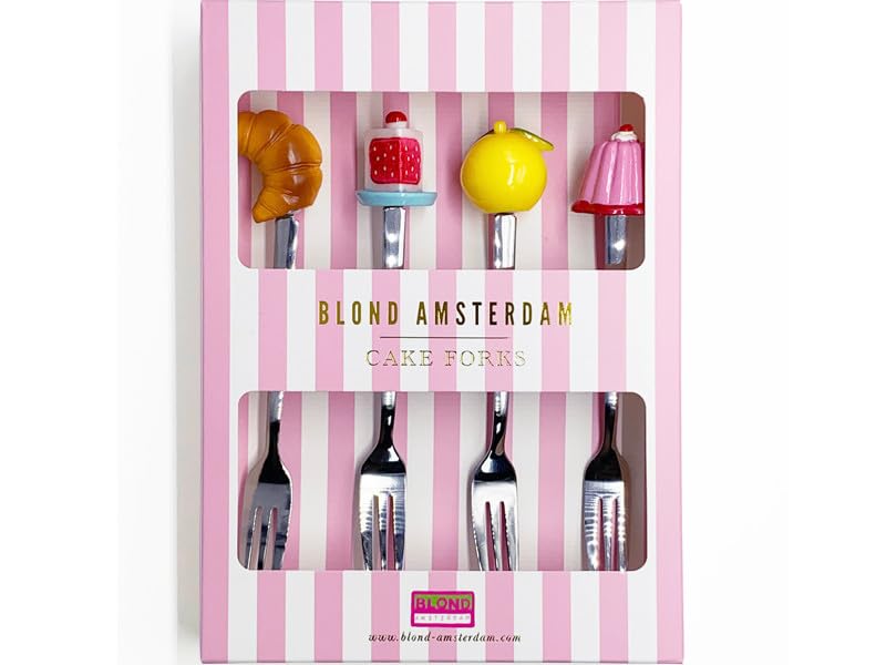 blond-amsterdam-even-bijkletsen-fourchettes-g-teau-set-4-pi-ces image 5