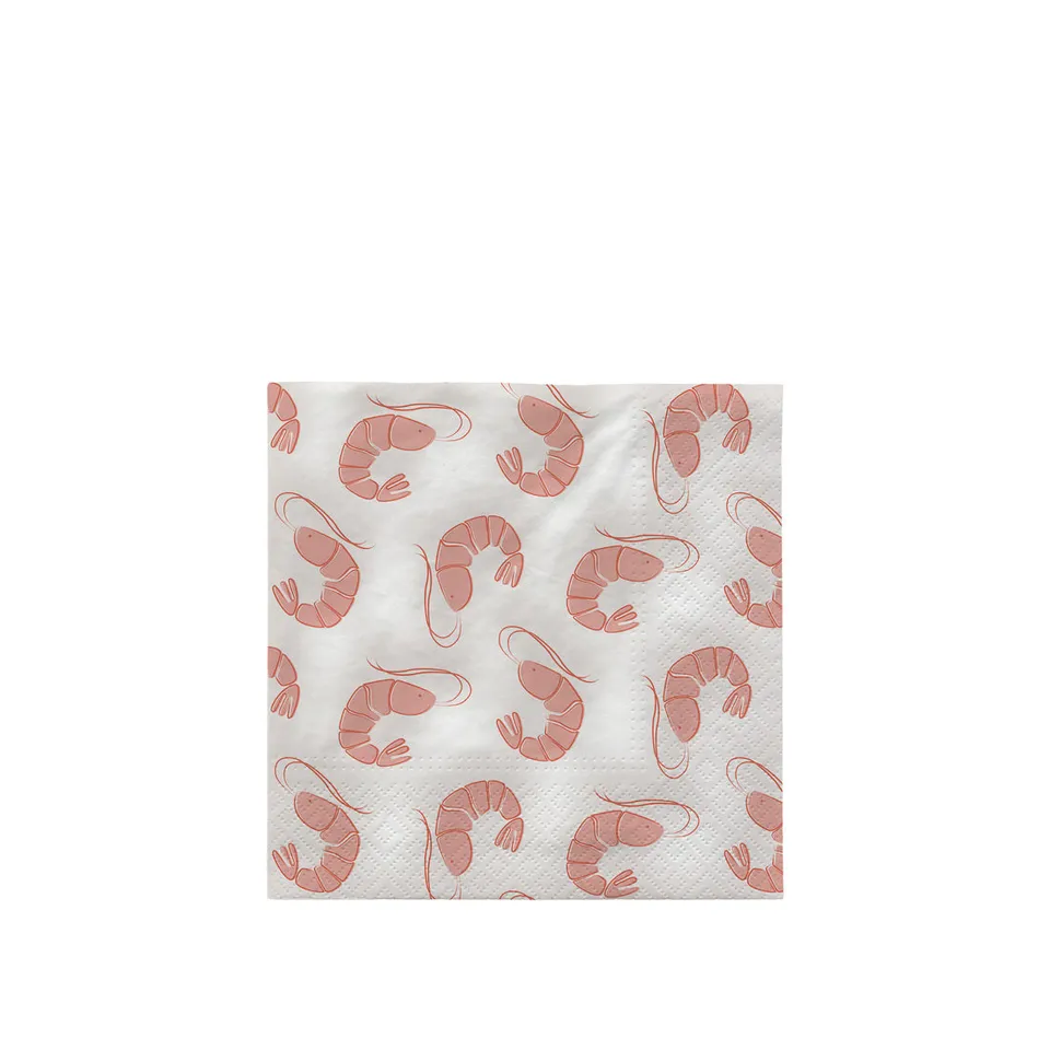 broste-copenhagen-shrimp-serviettes-en-papier-crevette image 1