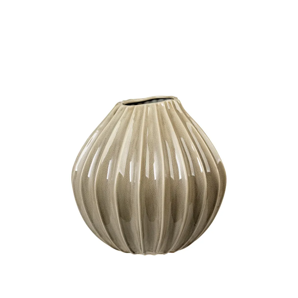 broste-copenhagen-wide-vase-xl-grand-vase-c-ramique-beige image 1