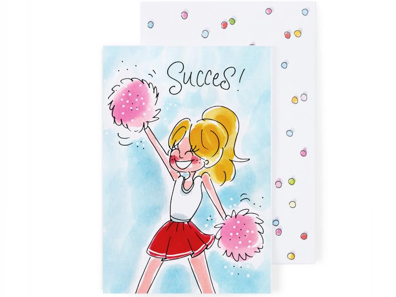 blond-amsterdam-wenskaarten-carte-encouragement-cheerleader-chance image 5