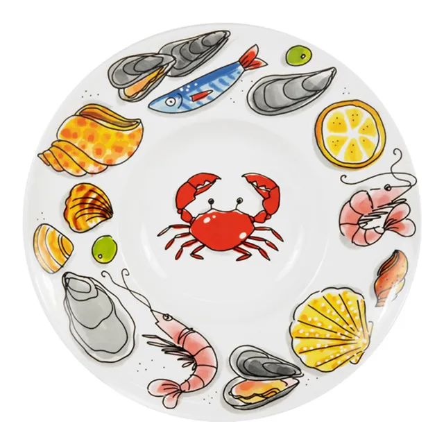 blond-amsterdam-la-plage-assiette-p-tes-24-cm-fruits-de-mer image 1