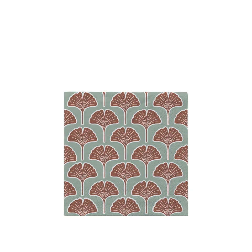 broste-copenhagen-ginkgo-biloba-serviette-papier-botanique-2 image 1