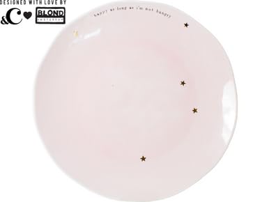 blond-amsterdam-blond-c-assiette-d-ner-26-cm-rose-pastel-toiles-or image 2