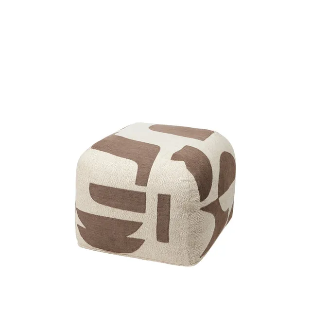 broste-copenhagen-mundo-pouf-rond-tissu-salon image 1