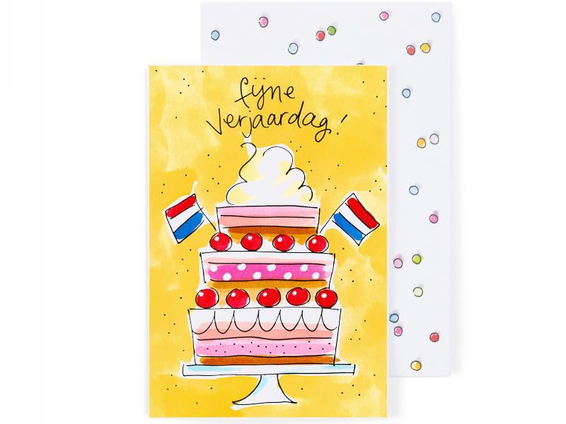 blond-amsterdam-wenskaarten-carte-anniversaire-g-teau-festif-avec-enveloppe image 5