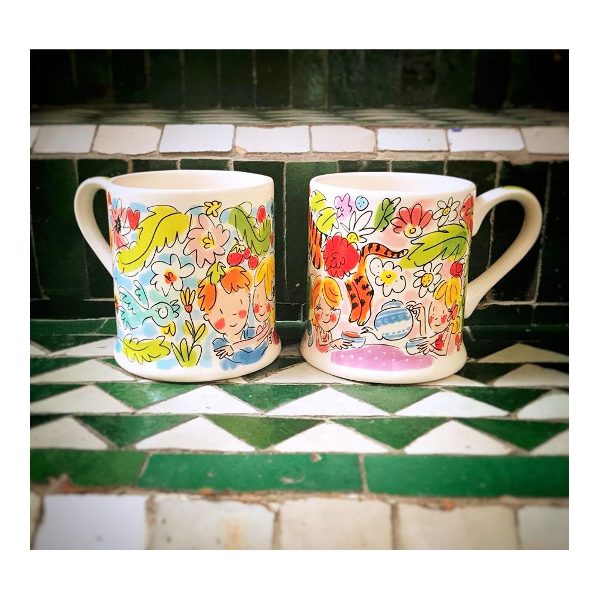 blond-amsterdam-paradise-mug-bleu-xl-0-5l-tasse-c-ramique-jungle image 6