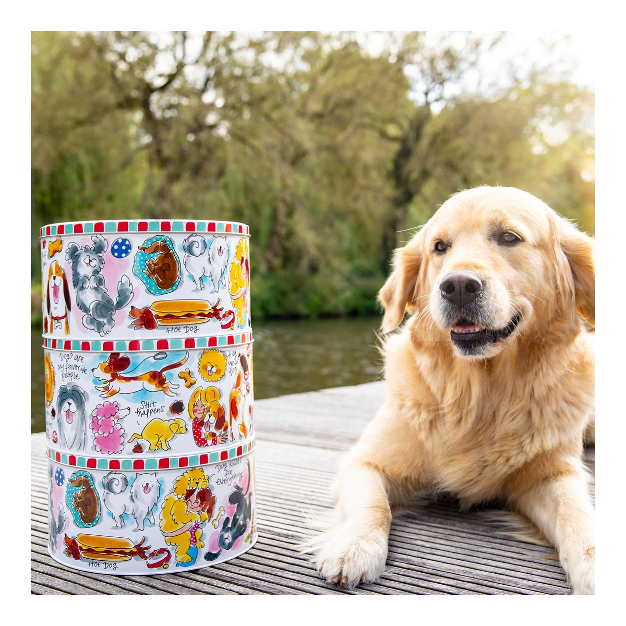 blond-amsterdam-blond-dier-bo-te-ronde-24-cm-chiens-bisous-canins image 5