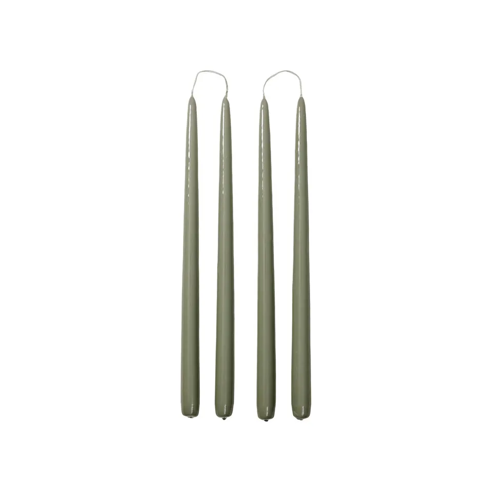 broste-copenhagen-smooth-glossy-taper-candle-bougie-chandelle-lisse image 1