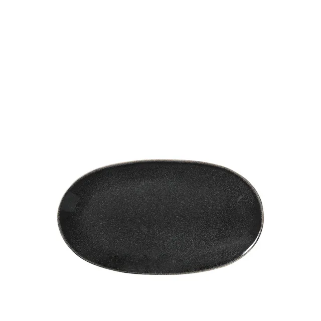 broste-copenhagen-nordic-coal-assiette-ovale-gr-s-noir image 1