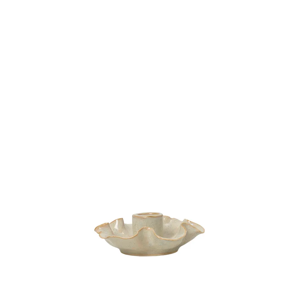 broste-copenhagen-cori-bougeoir-c-ramique-beige image 1