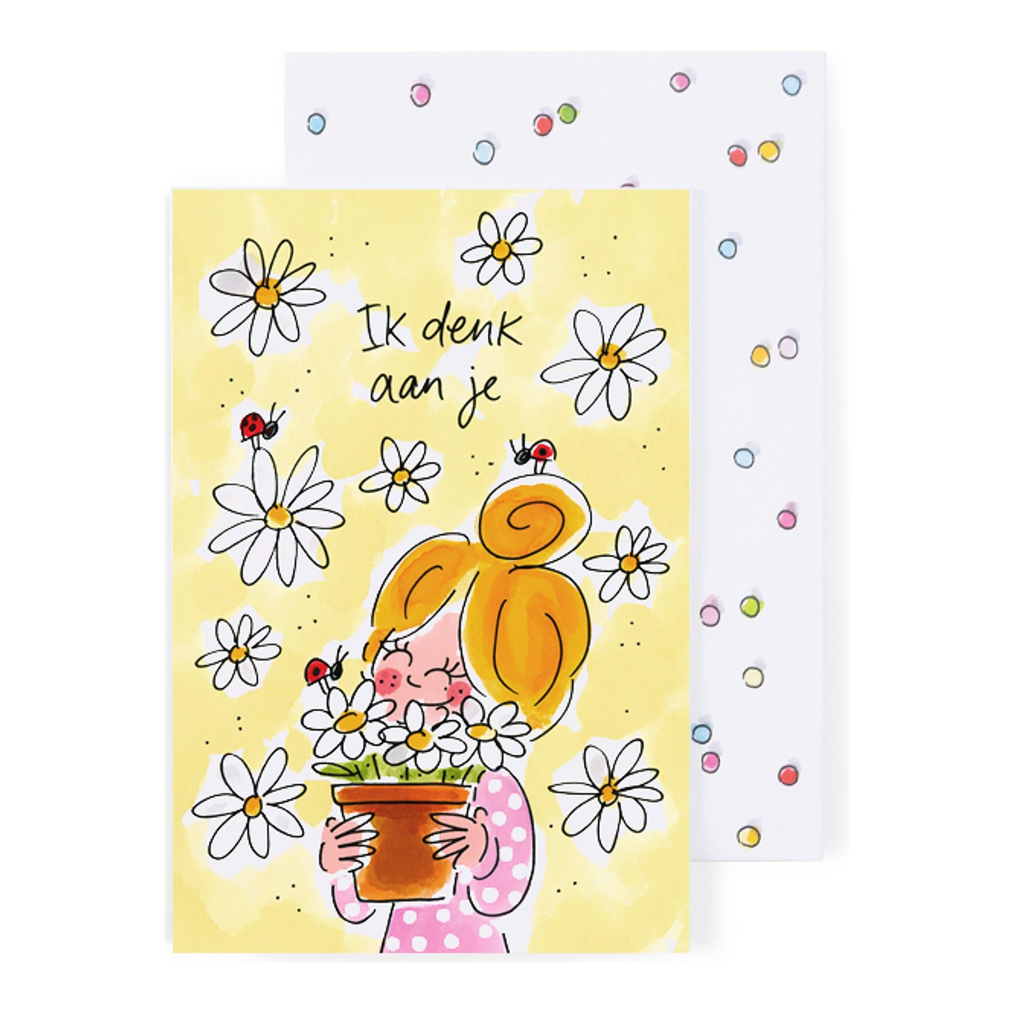 blond-amsterdam-wenskaarten-carte-pense-toi-marguerites-enveloppe image 1