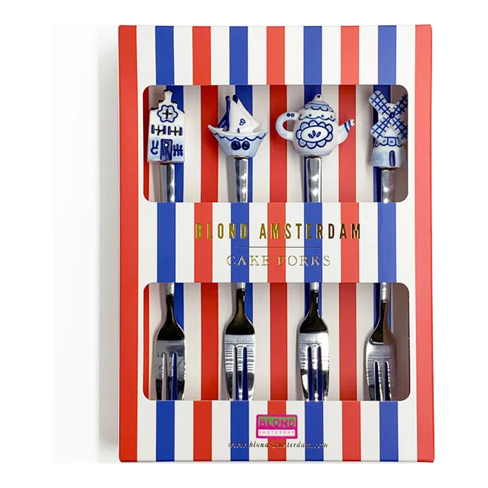 blond-amsterdam-delfts-blond-set-4-fourchettes-g-teau-inox image 1