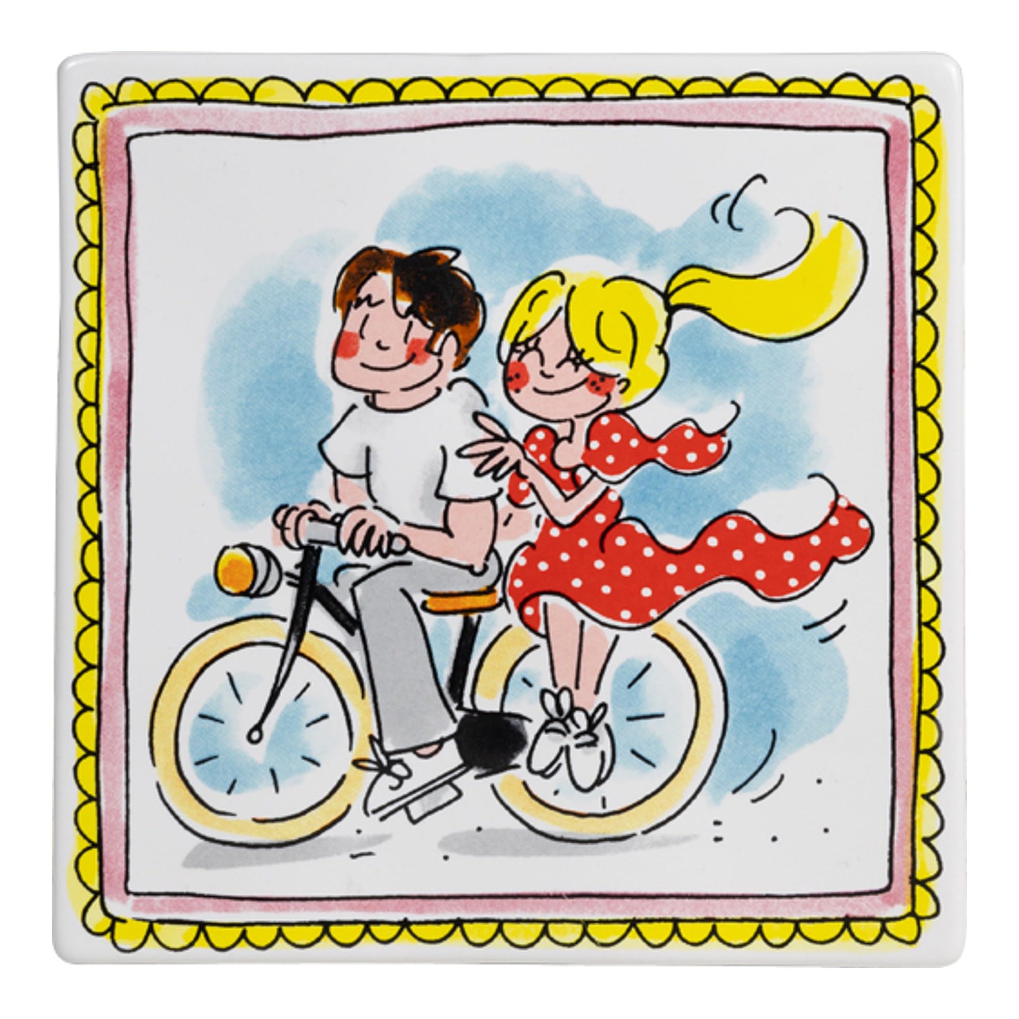 blond-amsterdam-even-bijkletsen-tuile-13-cm-bouquet-fleurs image 5