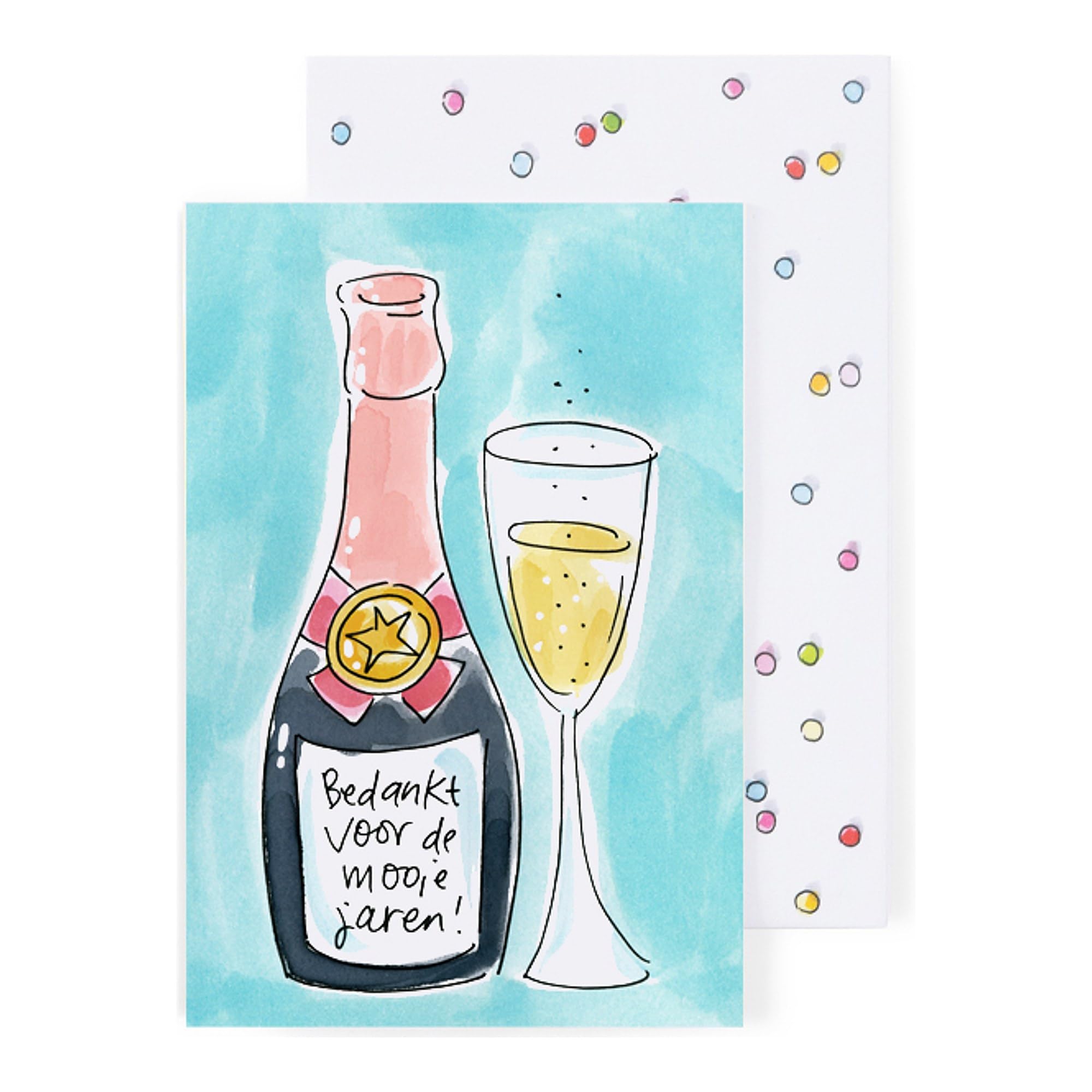 blond-amsterdam-wenskaarten-carte-remerciement-champagne-festive image 1