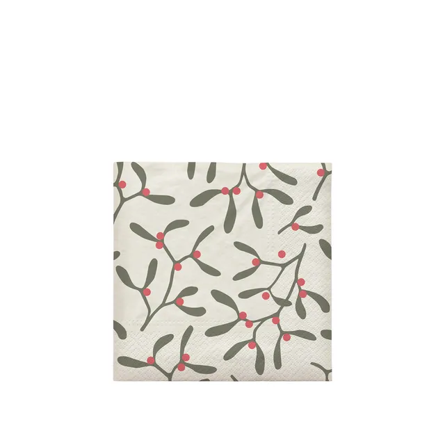 broste-copenhagen-christmas-mistletoe-serviettes-papier-gui image 1
