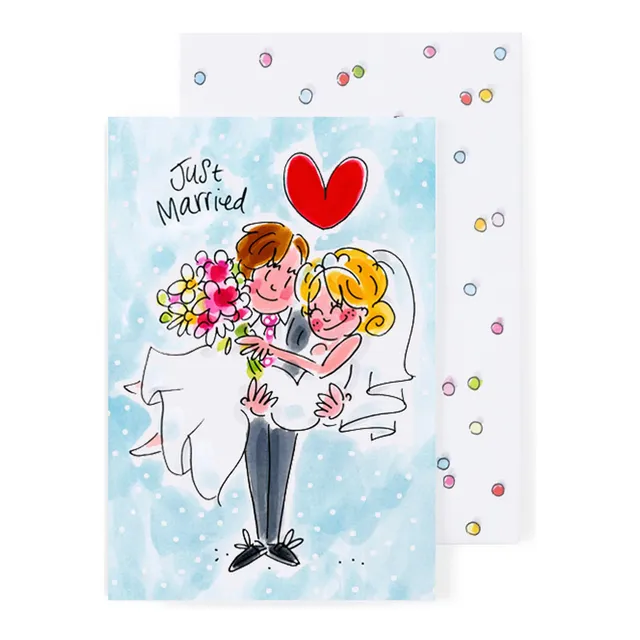 blond-amsterdam-wenskaarten-just-married-carte-mariage-c-ur image 1