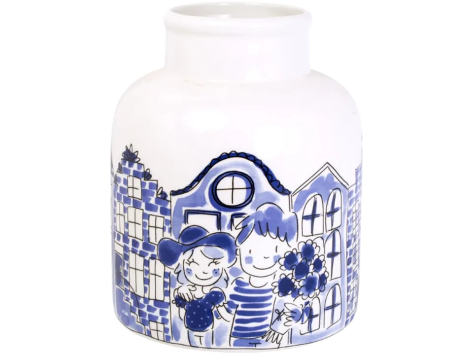 blond-amsterdam-delfts-blond-vase-c-ramique-bleu-delft image 1