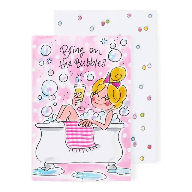 blond-amsterdam-wenskaarten-carte-f-licitations-champagne-bulles image 1