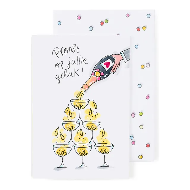 blond-amsterdam-wenskaarten-carte-mariage-champagne-avec-enveloppe image 1